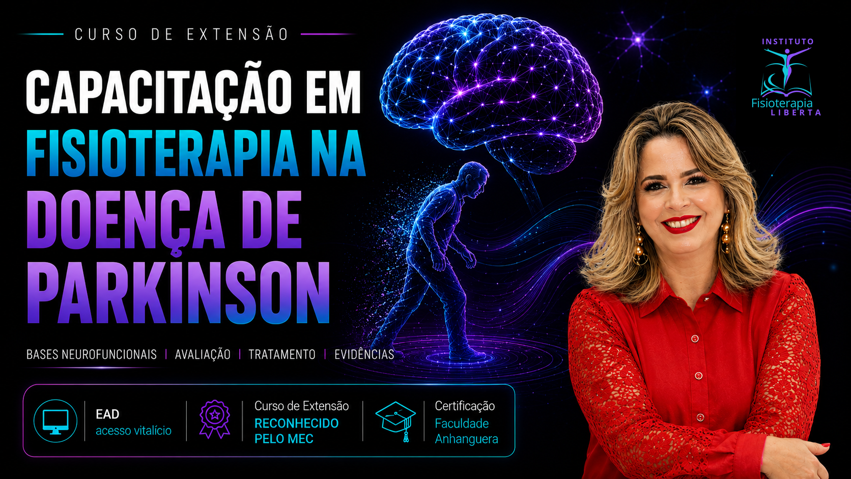 Arte oficial da Capacitação em Fisioterapia na Doença de Parkinson